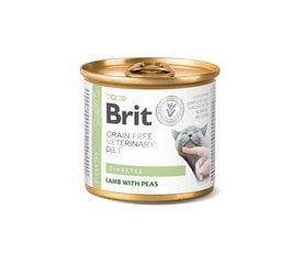 Brit GF Veterinary Diets Diabetes märgtoit diabeetikutele kassidele, 200 g x 12 hind ja info | Konservid kassidele | kaup24.ee