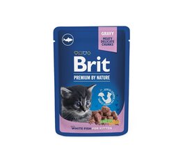 Brit Premium White Fish Kitten влажный корм для кошек, 100 г. x 12 цена и информация | Кошачьи консервы | kaup24.ee