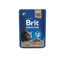 Brit Premium Liver for Sterilised влажный корм для стерилизованных кошек, 100 г. x 12 цена и информация | Кошачьи консервы | kaup24.ee