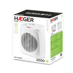 Teisaldatav Ventilaatorsoojendi Haeger Hotty Valge 2000 W hind ja info | Küttekehad | kaup24.ee