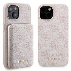 Zestaw Guess GUBPM5P15S4GEMGP iPhone 15 6.1" hardcase + Powerbank 5000mAh MagSafe różowy|pink 4G Metal Logo цена и информация | Чехлы для телефонов | kaup24.ee