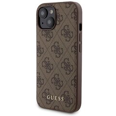 Zestaw Guess GUBPM5P15S4GEMGW iPhone 15 6.1" hardcase + Powerbank 5000mAh MagSafe brązowy|brown 4G Metal Logo цена и информация | Чехлы для телефонов | kaup24.ee