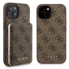 Zestaw Guess GUBPM5P15S4GEMGW iPhone 15 6.1" hardcase + Powerbank 5000mAh MagSafe brązowy|brown 4G Metal Logo цена и информация | Чехлы для телефонов | kaup24.ee