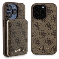 Zestaw Guess GUBPM5P15X4GEMGW iPhone 15 Pro Max 6.7" hardcase + Powerbank 5000mAh MagSafe brązowy|brown 4G Metal Logo цена и информация | Чехлы для телефонов | kaup24.ee