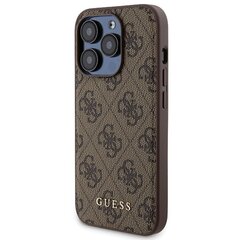 Zestaw Guess GUBPM5P15X4GEMGW iPhone 15 Pro Max 6.7" hardcase + Powerbank 5000mAh MagSafe brązowy|brown 4G Metal Logo цена и информация | Чехлы для телефонов | kaup24.ee