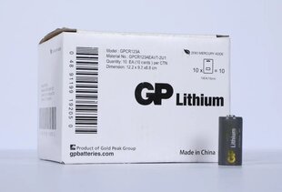 GP Battery CR123A, 10 шт цена и информация | Батарейки | kaup24.ee