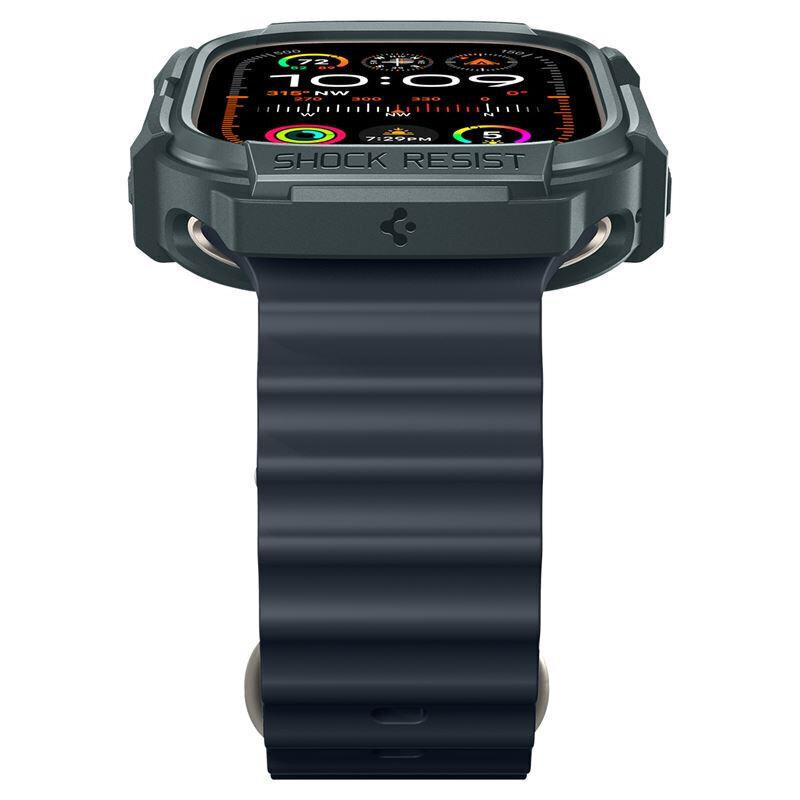 Spigen Rugged Armor ümbris Apple Watch Ultra 1/2 (49 mm) jaoks - tumeroheline цена и информация | Nutikellade ja nutivõrude tarvikud | kaup24.ee