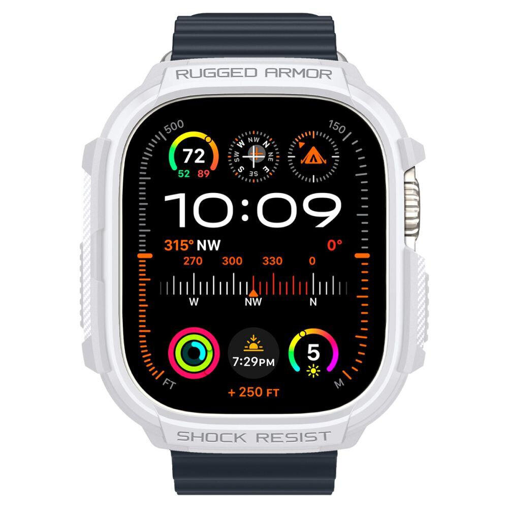 Spigen Rugged Armour ümbris Apple Watch Ultra 1/2 (49 mm) jaoks - valge hind ja info | Nutikellade ja nutivõrude tarvikud | kaup24.ee