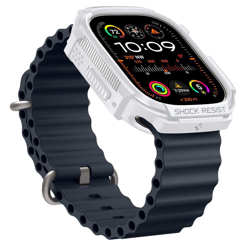 Spigen Rugged Armour ümbris Apple Watch Ultra 1/2 (49 mm) jaoks - valge hind ja info | Nutikellade ja nutivõrude tarvikud | kaup24.ee