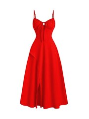 Платье-комбинация с высоким разрезом, Electronics LV-120051, красный, 1 шт цена и информация | Платья | kaup24.ee