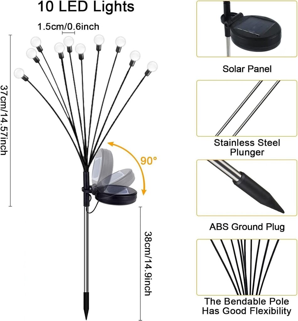 Aiavalgusti 2x20 LED tuled hind ja info | Aia- ja õuevalgustid | kaup24.ee