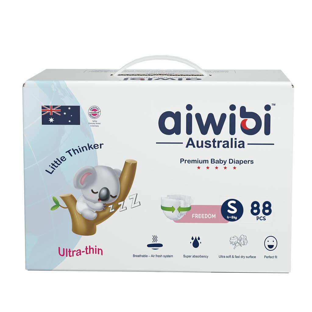 Mähkmed Aiwibi Australia Premium S (4-8 kg), 88 tk цена и информация | Mähkmed | kaup24.ee