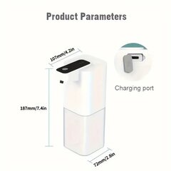 Автоматический дозатор мыла, 400 мл цена и информация | Аксессуары для ванной комнаты | kaup24.ee
