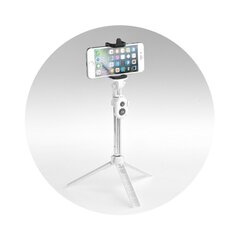 Combo selfie stick statiivi ja puldiga Bluetooth, valge цена и информация | Моноподы для селфи («Selfie sticks») | kaup24.ee