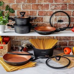 Pottide komplekt Premium Dark Copper Pro, 10 tk hind ja info | Potid ja kiirkeedupotid | kaup24.ee