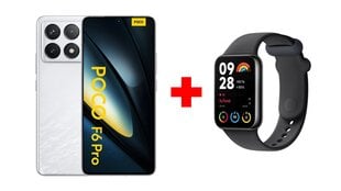 Xiaomi Poco F6 Pro 5G 16GB/1TB White + Xiaomi Smart Band 8 Pro Black цена и информация | Мобильные телефоны | kaup24.ee