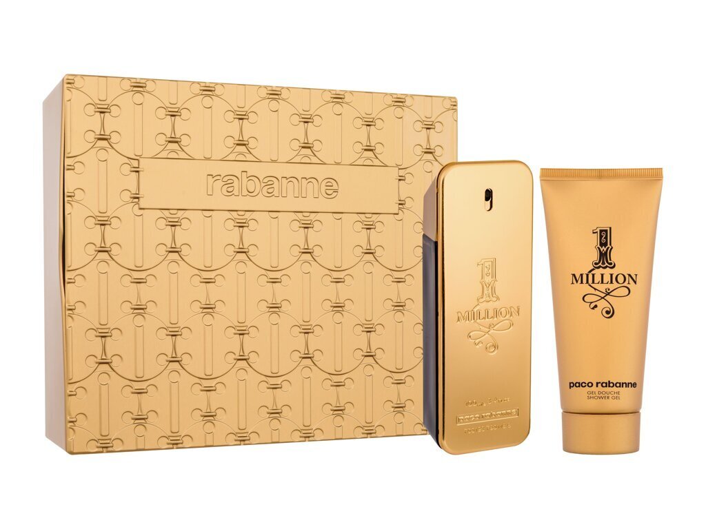 Kinkekomplekt Paco Rabanne 1 Million meestele: tualettvesi EDT, 100 ml + dušigeel, 100 ml hind ja info | Meeste parfüümid | kaup24.ee