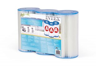 A-tüüpi filter Intex basseinipumpadele, 3 tk hind ja info | Basseini filtrid | kaup24.ee