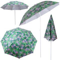 Пляжный садовый зонт, регулируемый, 150 см. цена и информация | Другой туристический инвентарь | kaup24.ee
