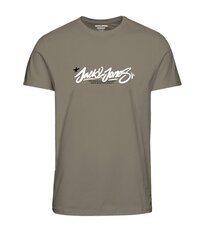 Jack & Jones детская футболка 12259927*02, тёмно-бежевый тёмно-бежевый /silver 5715520992210 цена и информация | Рубашки для мальчиков | kaup24.ee