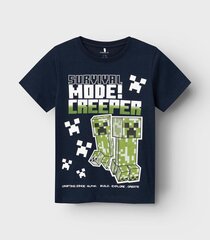Name It детская футболка Minecraft 13230850*01, тёмно-синий 5715516717568 цена и информация | Рубашки для мальчиков | kaup24.ee