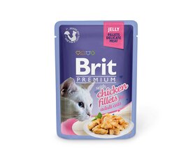 Brit Premium Delicate Fillets in Jelly Chicken влажный корм для кошек, 85 г x 12 цена и информация | Кошачьи консервы | kaup24.ee