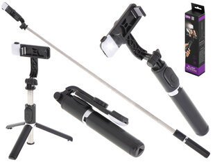 Selfie stick, valgustusega statiiv, Bluetooth, must hind ja info | Selfie sticks | kaup24.ee