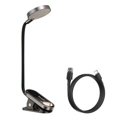 Mini LED-ekraaniga lugemislamp klambriga, Baseus, hall hind ja info | Laualambid | kaup24.ee