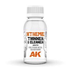 AK Interactive AK470 –Xtreme Cleaner & Thinner For Xtreme Metal, (vedeldi/puhastusvahend), 100 ml hind ja info | Kunstitarbed, voolimise tarvikud | kaup24.ee