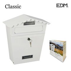 почтовый ящик EDM Сталь Белый Classic (29,5 x 10,5 x 35,5 cm) цена и информация | Почтовые ящики | kaup24.ee