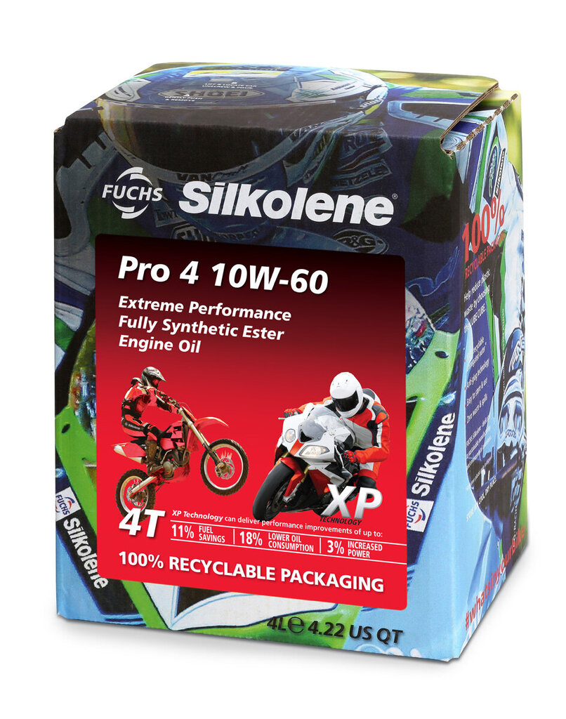 Silkolene Pro 4 10W-60 - XP 4l (602011657) hind ja info | Mootorrataste mootoriõlid | kaup24.ee