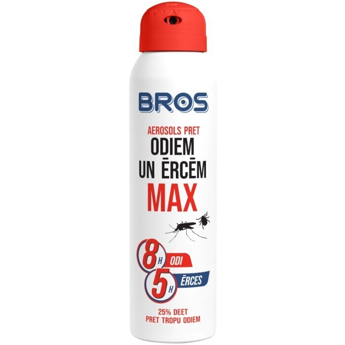 Bros Max Aerosool sääskede, puukide vastu, 90ml цена и информация | Sääsetõrje- ja puugitõrjevahendid | kaup24.ee