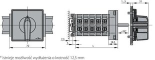 Кулачковый переключатель на шине 63A (0-Y-T) цена и информация | Аксессуары для компонентов | kaup24.ee