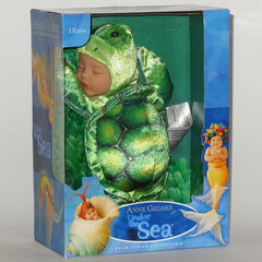 Кукла Anne Geddes - Зелёная черепаха, 23 см цена и информация | Мягкие игрушки | kaup24.ee