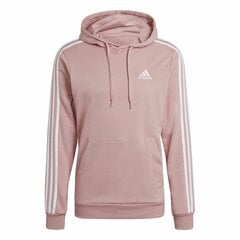 Dressipluus kapuutsiga, meeste Adidas Essentials Wonder Mauve 3 Stripes Roosa hind ja info | Meeste pusad | kaup24.ee