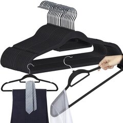 Набор вешалок для одежды, 20 шт. черный цена и информация | Вешалки и мешки для одежды | kaup24.ee