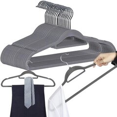Набор вешалок для одежды, 20 шт. серый цена и информация | Вешалки и мешки для одежды | kaup24.ee