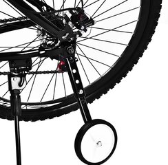 Комплект универсальных дополнительных колёс, для велосипеда с колёсами 16"-24", чёрный цена и информация | Другие аксессуары для велосипеда | kaup24.ee