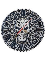 Unikaalne Eukalüptist 3D Seinakell "SkullTime", Ø35 cm цена и информация | Часы | kaup24.ee