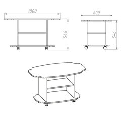 Diivanilaud Twist, hall hind ja info | Diivanilauad | kaup24.ee