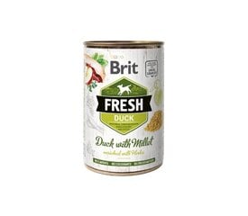 Brit Fresh консервы для собак Duck&Millet, 400 g цена и информация | Консервы для собак | kaup24.ee