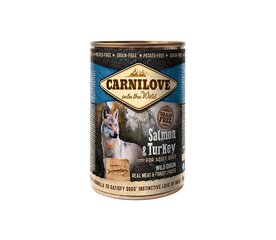 Carnilove Wild Meat Salmon&Turkey без зерна, влажный корм для собак, 400 г цена и информация | Консервы для собак | kaup24.ee