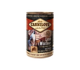 Carnilove Wild Meat Lamb&Wild Boar, märgtoit koertele, 400 g hind ja info | Konservid koertele | kaup24.ee