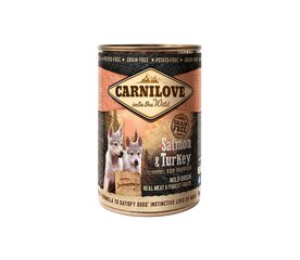 Carnilove Wild Meat Salmon&Turkey Puppies, märgtoit kutsikatele, 400 g hind ja info | Konservid koertele | kaup24.ee