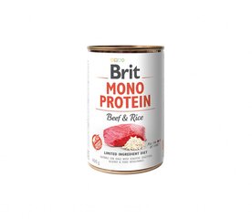 Brit Care Mono Protein Beef&Rice влажный корм для собак, страдающих аллергией, 400 г цена и информация | Консервы для собак | kaup24.ee