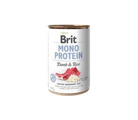 Brit Care Mono Protein Lamb&Rice märgtoit allergiliste ja tundliku seedimisega koertele, 400 g hind ja info | Konservid koertele | kaup24.ee