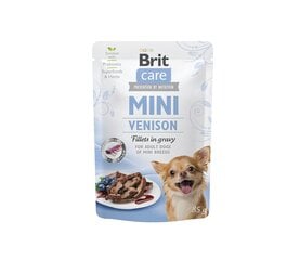 Brit Care Mini Venison fillets in gravy märgtoit, väikest tõugu koertele, 85 g x 24 hind ja info | Konservid koertele | kaup24.ee