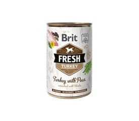 Brit Fresh konserv koertele Turkey&Peas, 400 g hind ja info | Konservid koertele | kaup24.ee