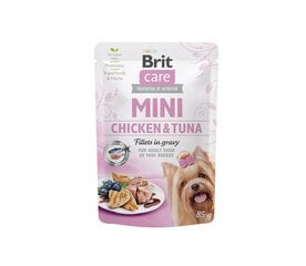 Brit Care Mini Chicken&Tuna fillets in гravy влажный для придирчивых, корм для собак мелких пород, 85 г x 24 цена и информация | Консервы для собак | kaup24.ee