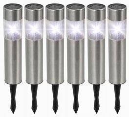 Päikese süvistatavad lambid SuperLED Silver, 6 tk. hind ja info | Aia- ja õuevalgustid | kaup24.ee